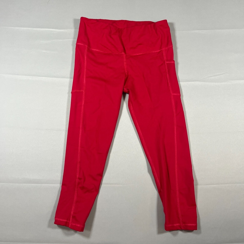 Beverly Hills Polo Club Capri Leggings Women Medium Pink High Waisted Athleisure